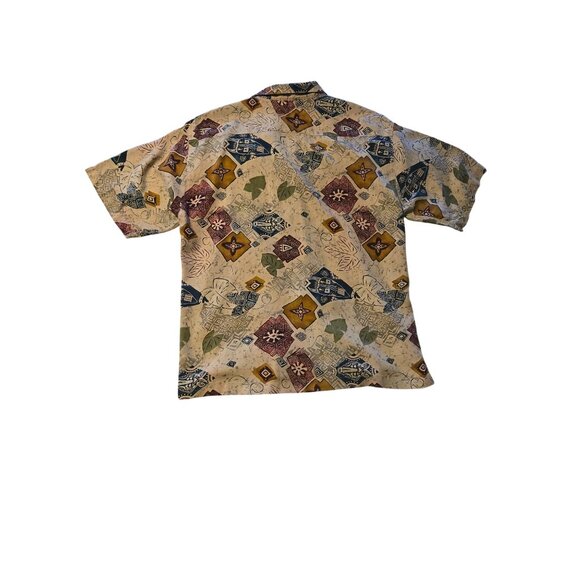 Vintage Burma Bibas Hawaiian Button Up Men's Shirt Size L 100% Silk - Picture 3 of 5